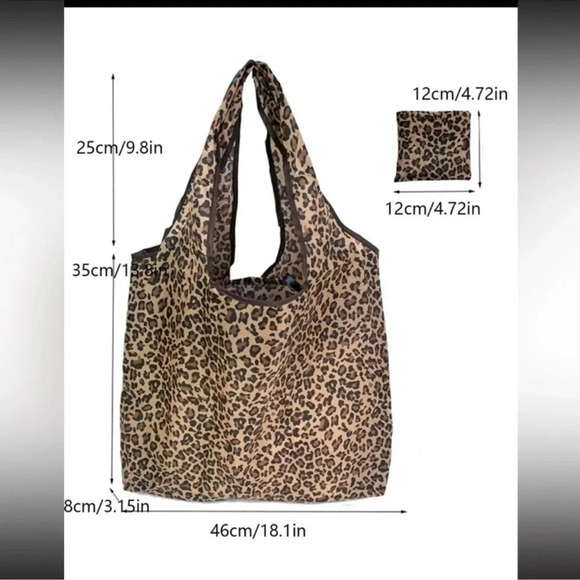Leopard Print Reusable Market Bag - Picture 5 of 5